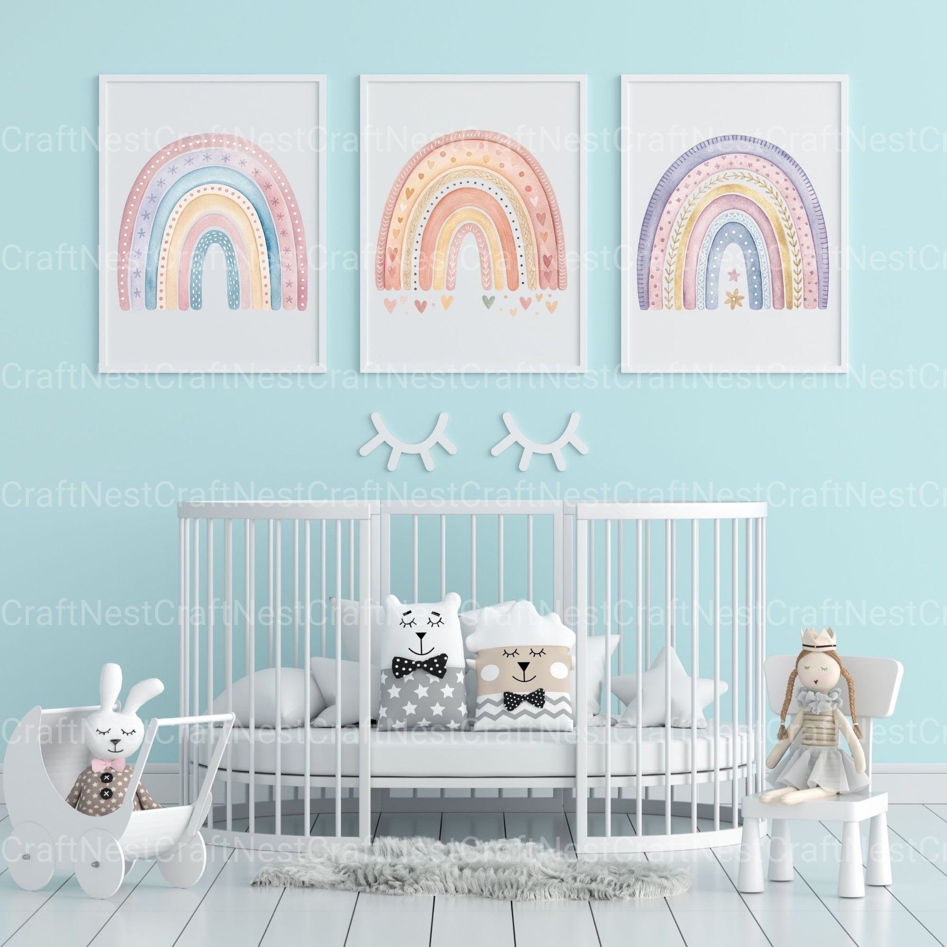 Boho Rainbows Clipart Bundle - CraftNest - Digital Crafting and Art