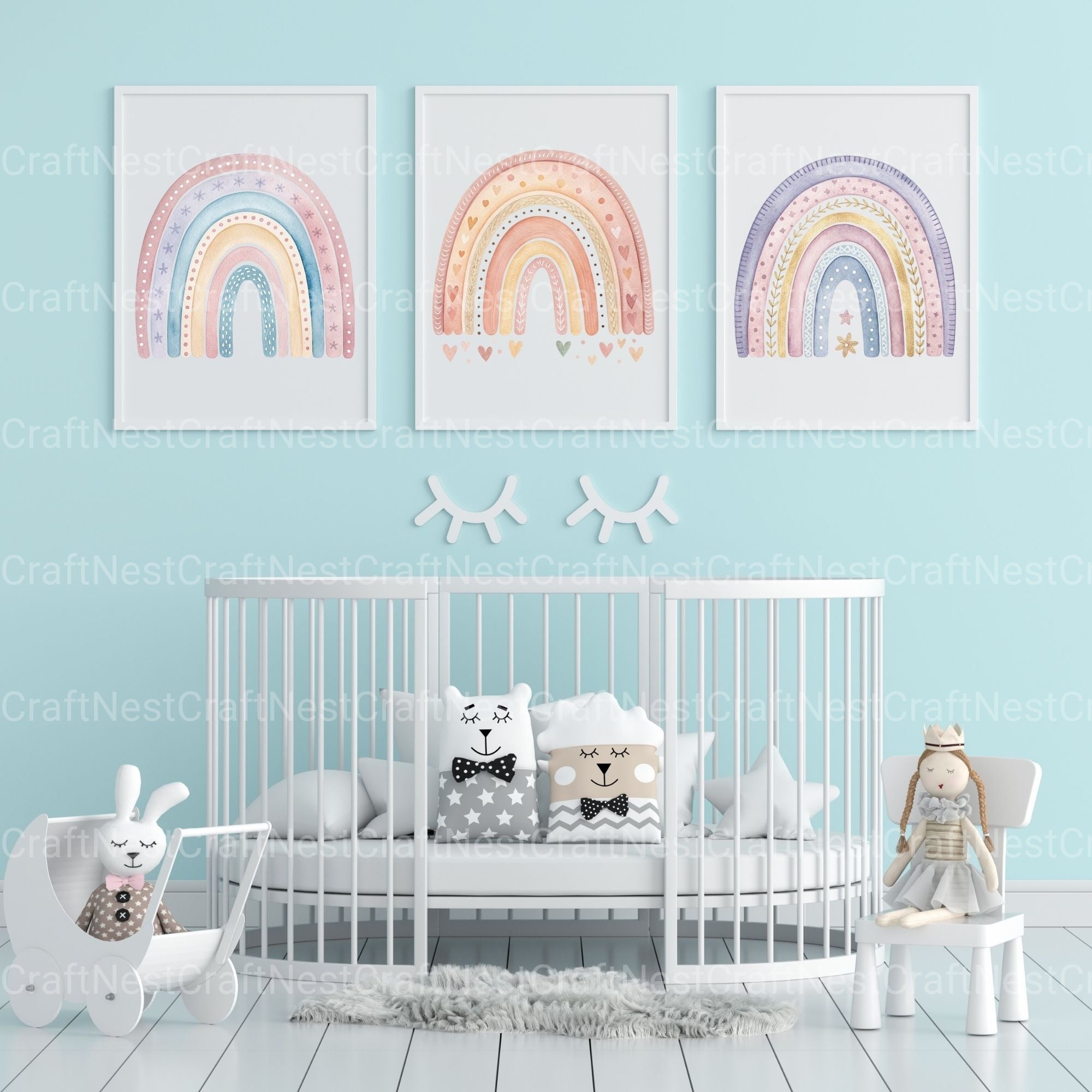 Boho Rainbows Clipart Bundle - CraftNest - Digital Crafting and Art