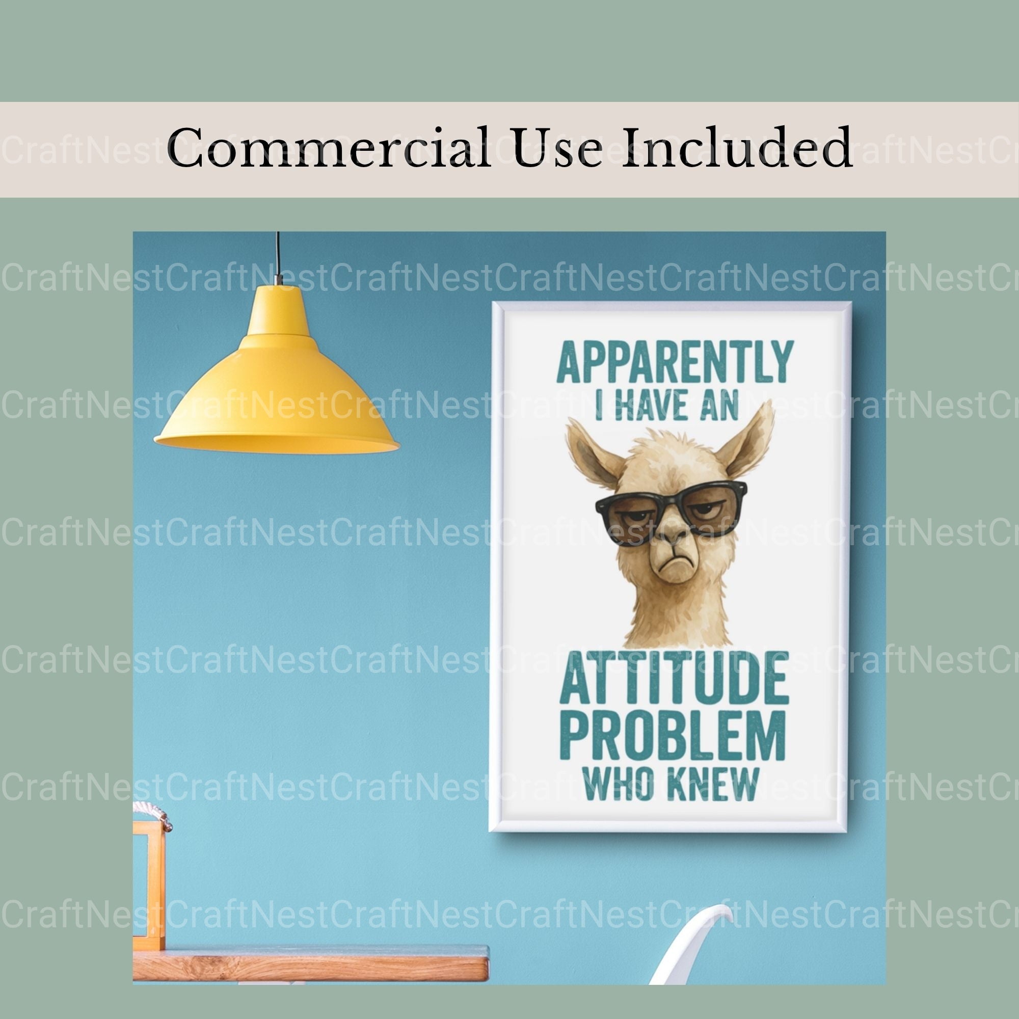 Attitude Problem Llama Clipart Bundle - CraftNest - Digital Crafting and Art