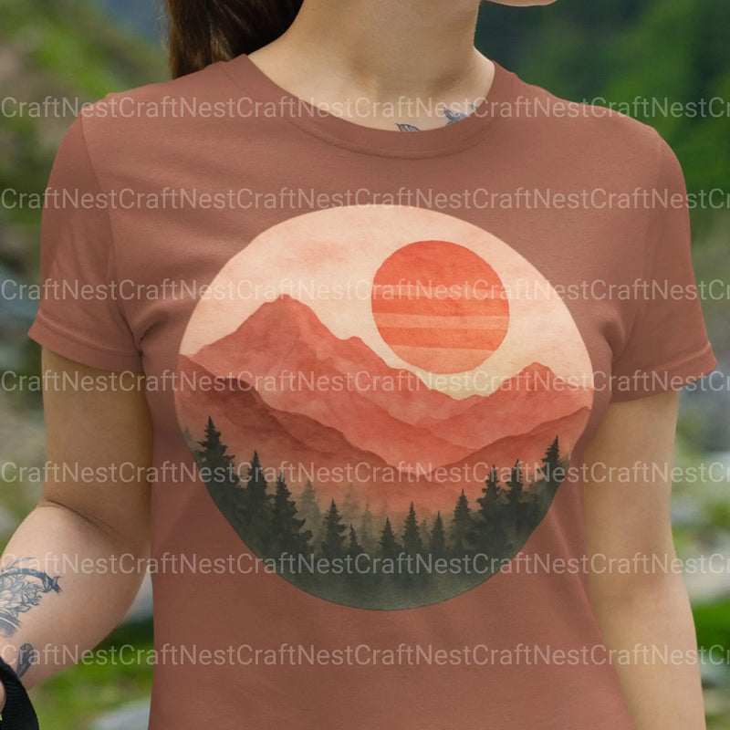 Retro Sunset Scenes Clipart Bundle - CraftNest - Digital Crafting and Art