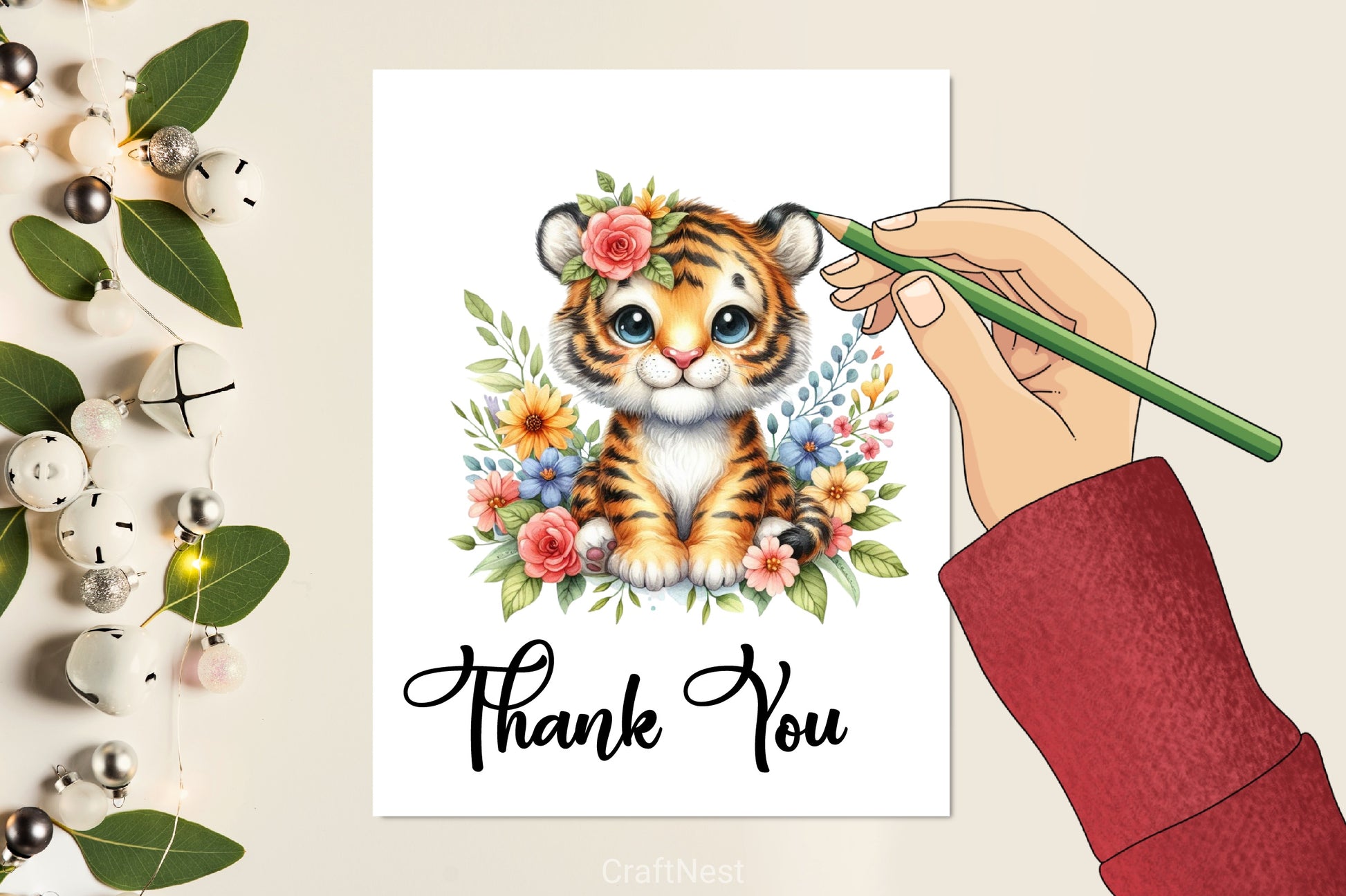 Tiger Flowers Clipart Bundle - CraftNest - Digital Crafting and Art