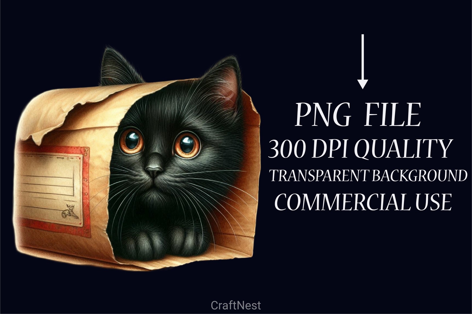 Peeking Black Cat Clipart Bundle - CraftNest - Digital Crafting and Art