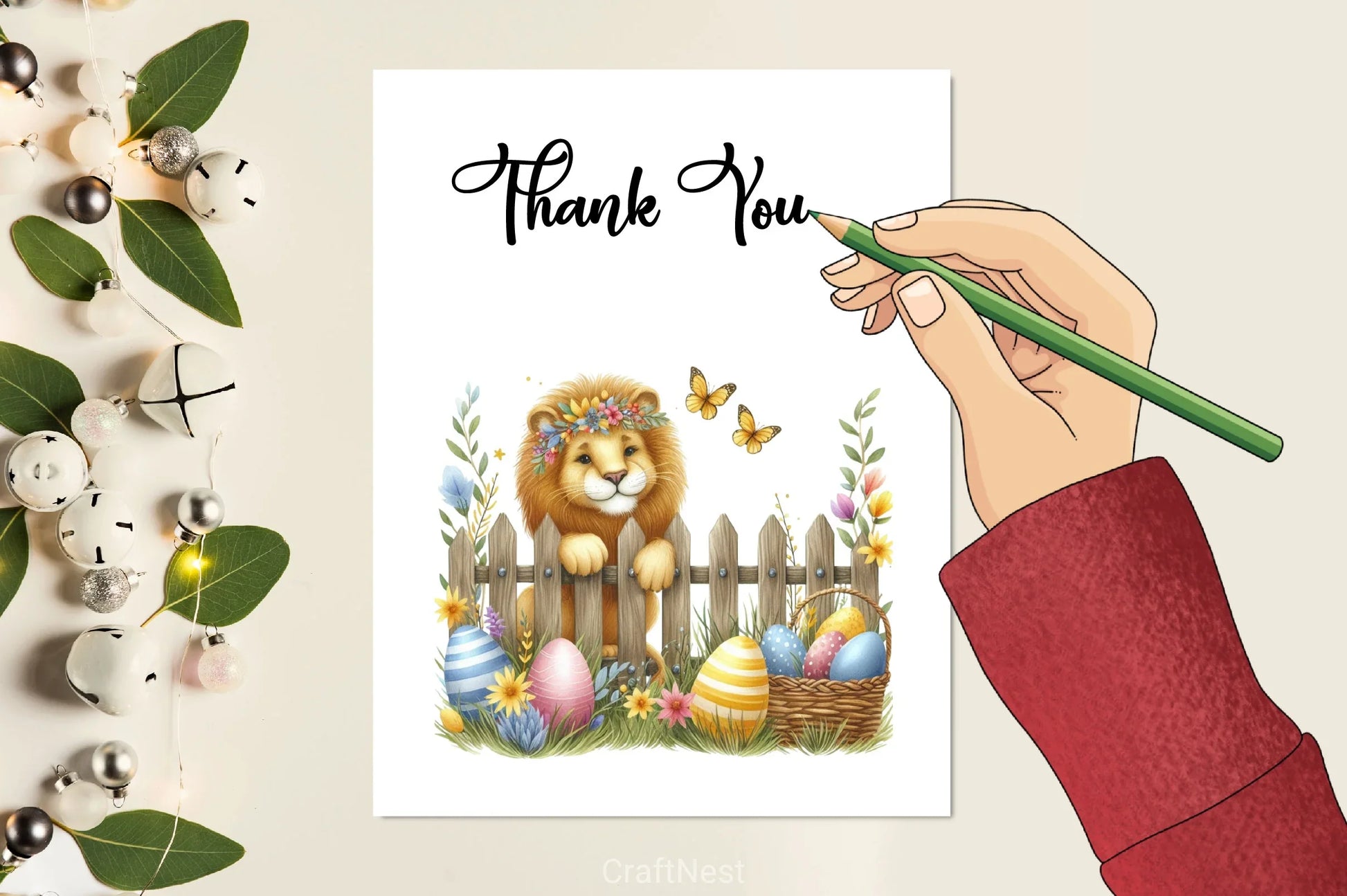 Easter Animals with Fence Clipart Bundle - CraftNest - Digital Crafting and Art
