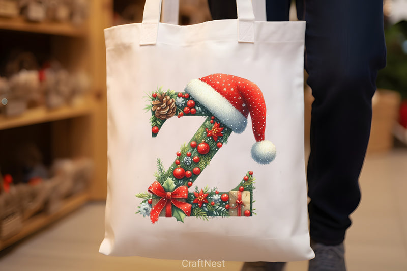 Christmas Alphabet Clipart Bundle 1 - CraftNest - Digital Crafting and Art