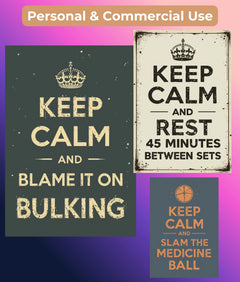 GYM Wall Art Collection - CraftNest - Digital Crafting and Art