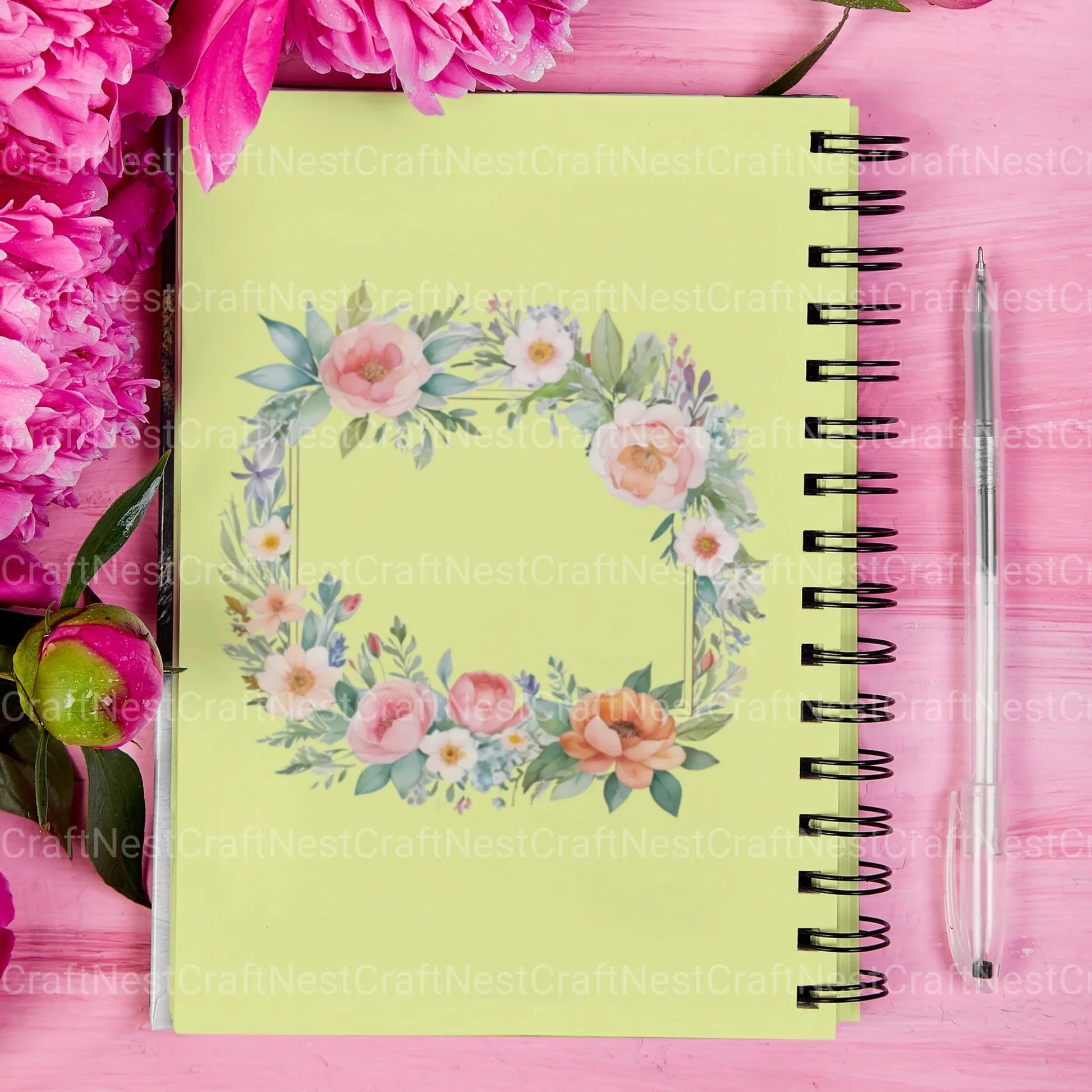 Floral Frames Clipart Bundle 2 - CraftNest - Digital Crafting and Art