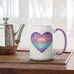 Retro Sunset Hearts Clipart Bundle - CraftNest - Digital Crafting and Art