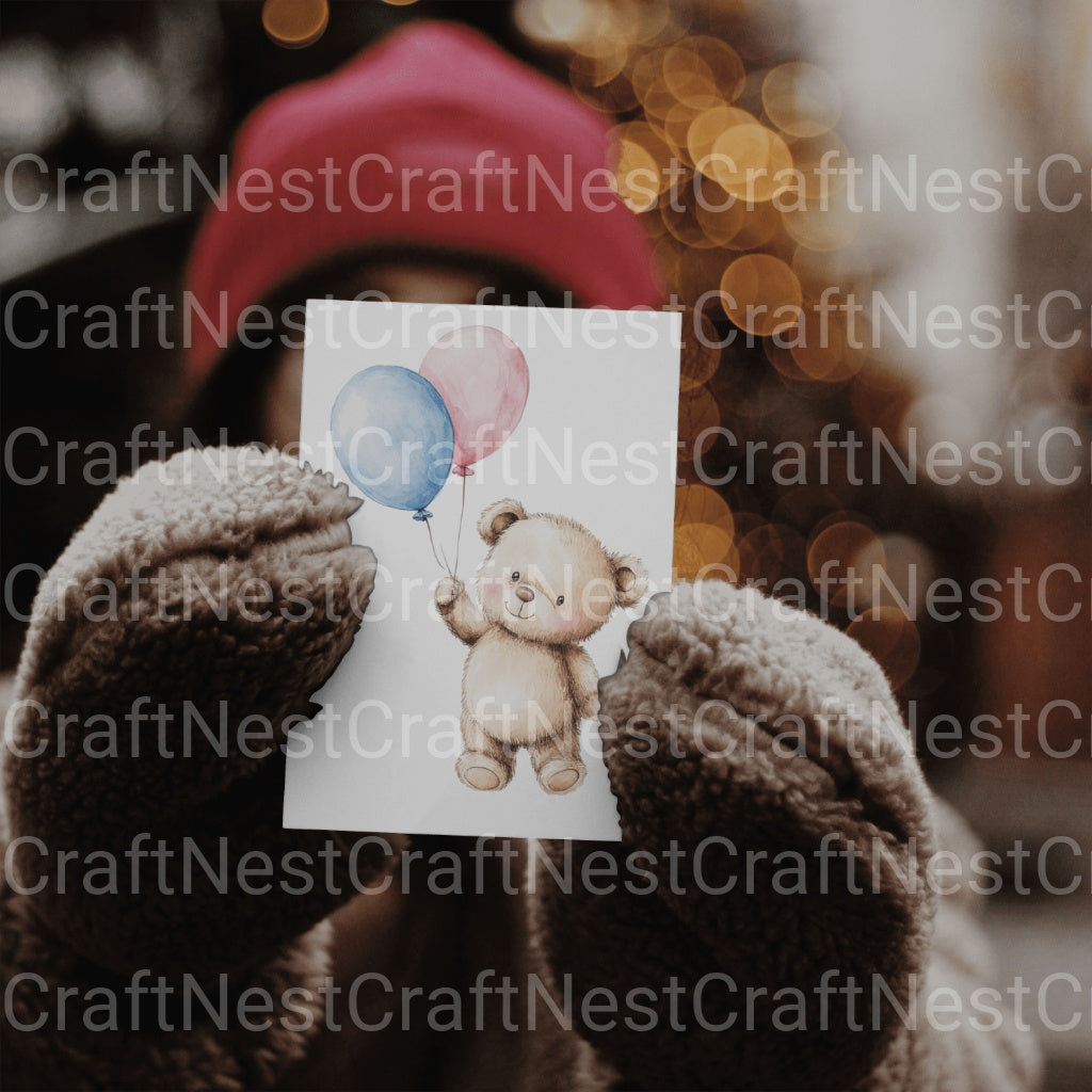 Neutral Bear Nursery Clipart Bundle - CraftNest - Digital Crafting and Art