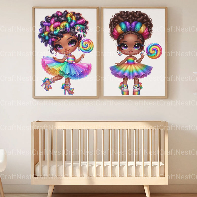 Black Girls Clipart Bundle - CraftNest - Digital Crafting and Art