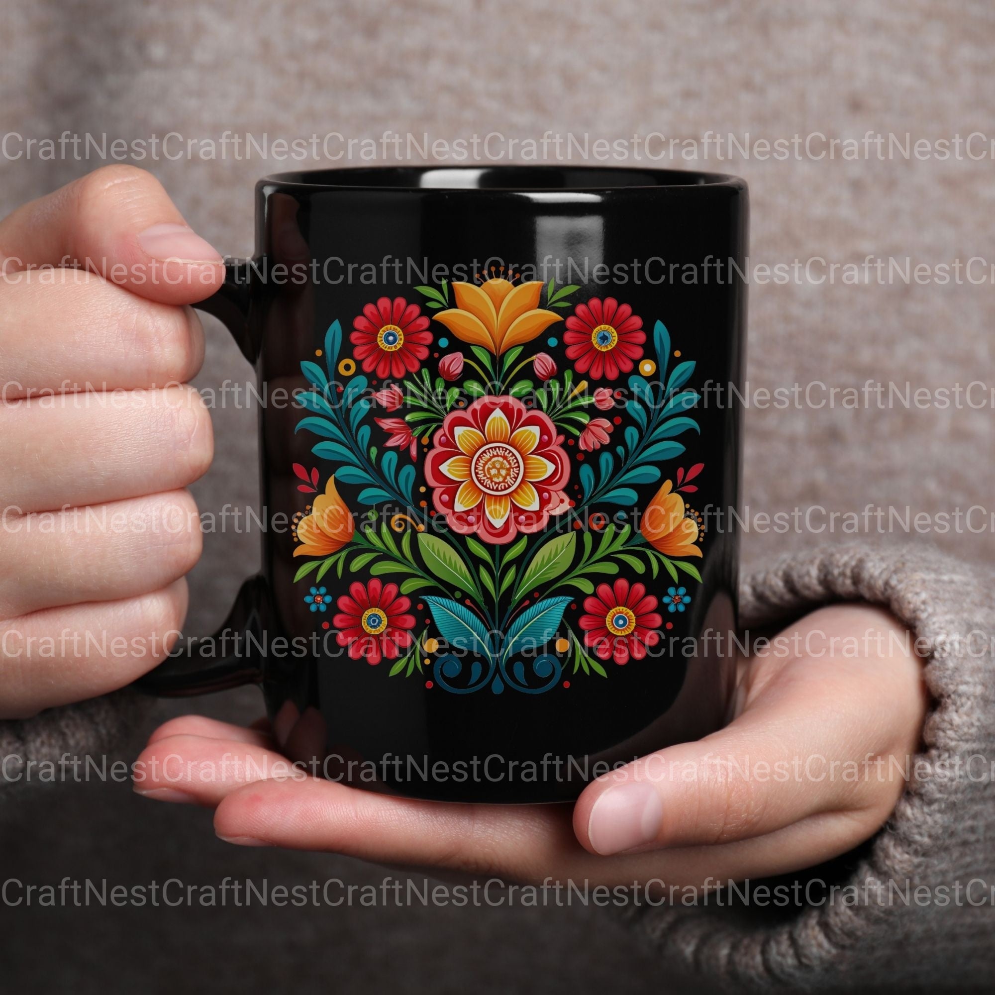 Mexican Flowers 3 Clipart Bundle - CraftNest - Digital Crafting and Art