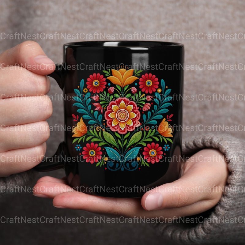 Mexican Flowers 3 Clipart Bundle - CraftNest - Digital Crafting and Art