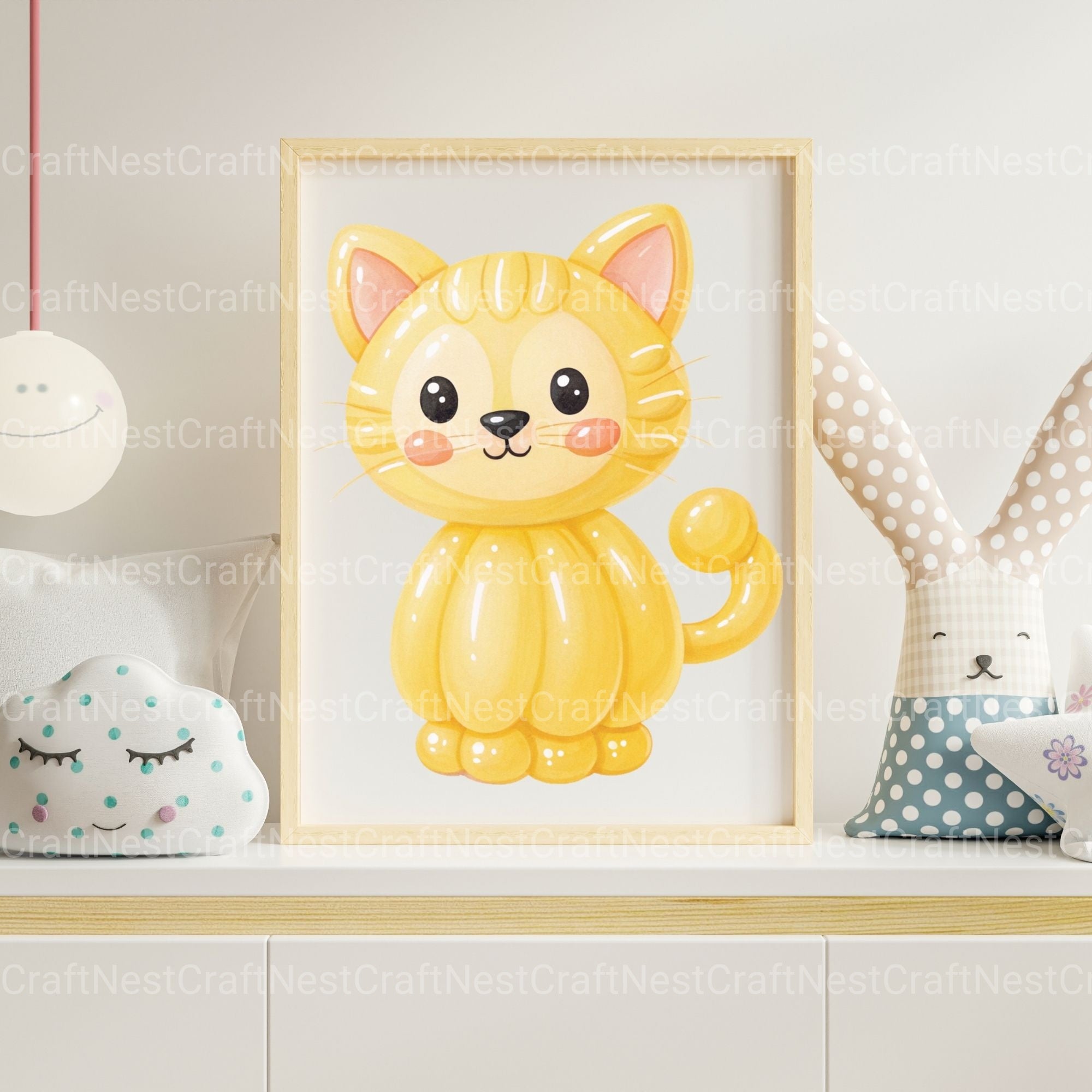 Balloon Animals Yellow Clipart Bundle - CraftNest - Digital Crafting and Art