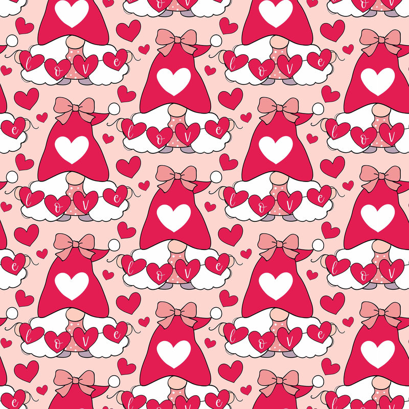 Valentines Day Gnome Seamless Digital Paper - CraftNest - Digital Crafting and Art