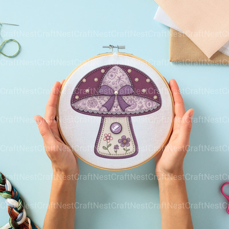 Quilted Mushrooms Clipart Bundle - CraftNest - Digital Crafting and Art