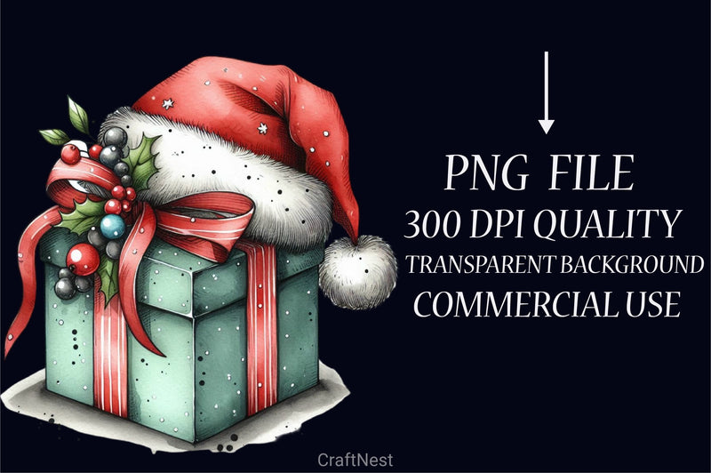 Christmas Gift Box Clipart Bundle - CraftNest - Digital Crafting and Art