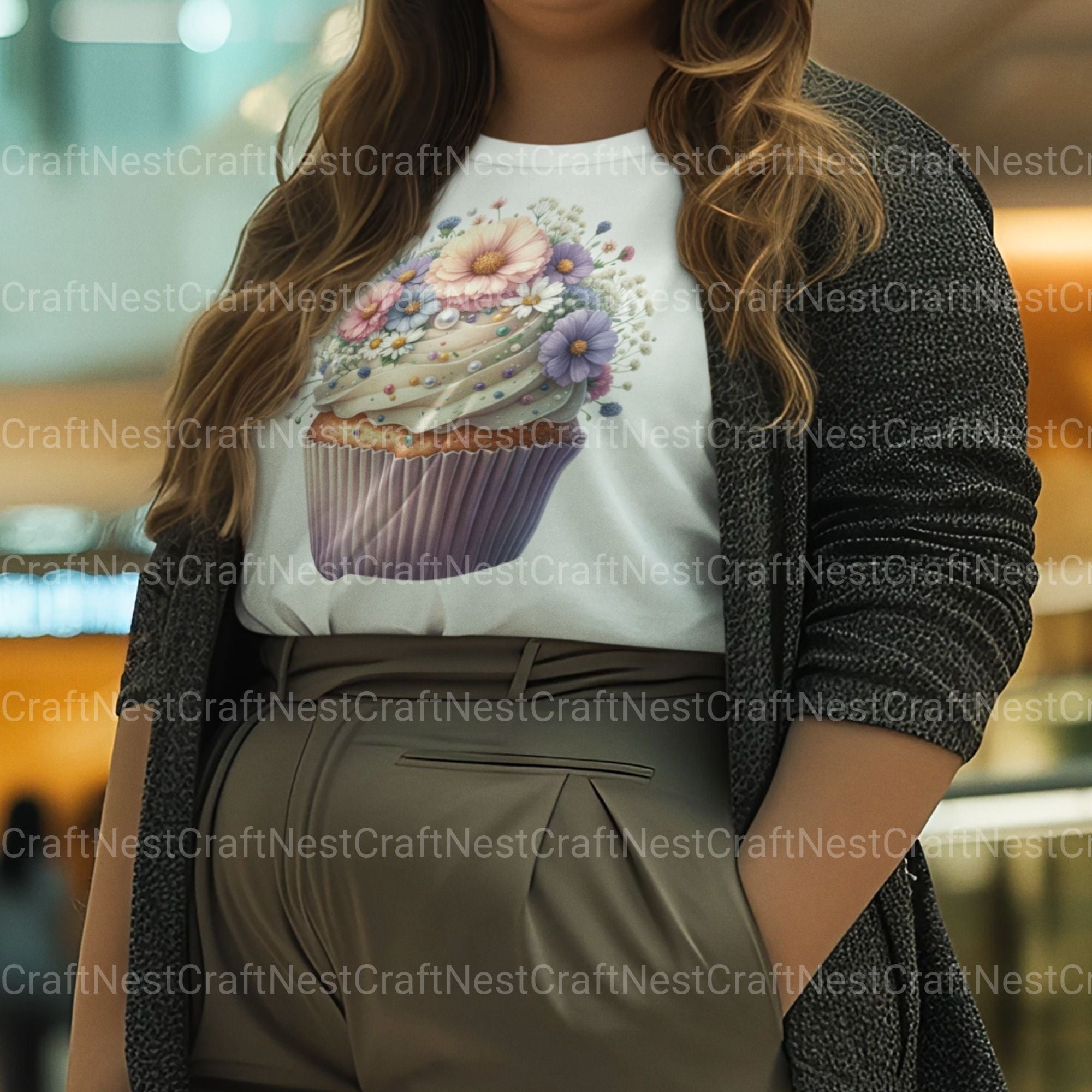 Cupcakes Floral Clipart Bundle - CraftNest - Digital Crafting and Art