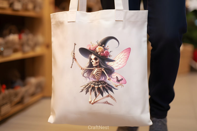 Cute Fairy Skeleton Clipart Bundle - CraftNest - Digital Crafting and Art