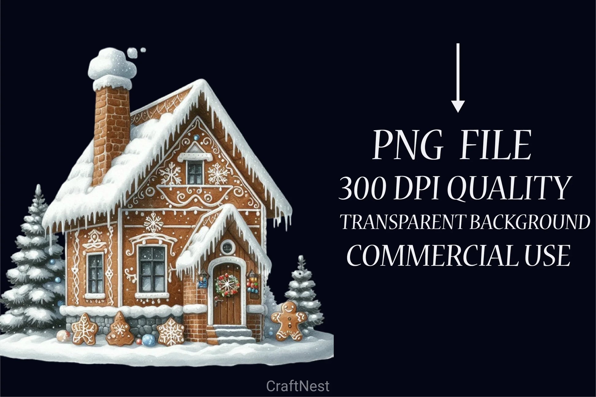 Gingerbread House Christmas Clipart Bundle - CraftNest - Digital Crafting and Art