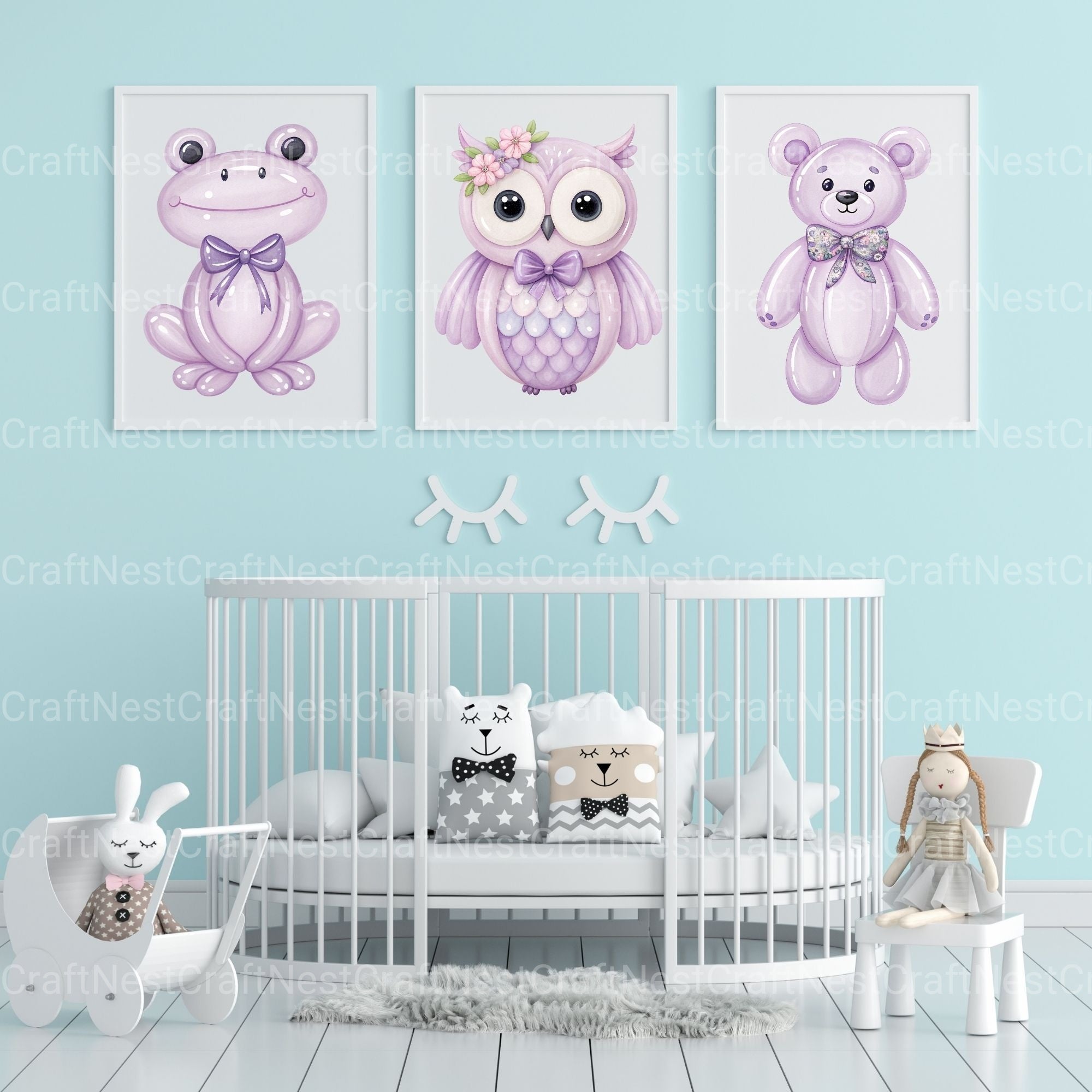 Balloon Animals Purple Clipart Bundle - CraftNest - Digital Crafting and Art