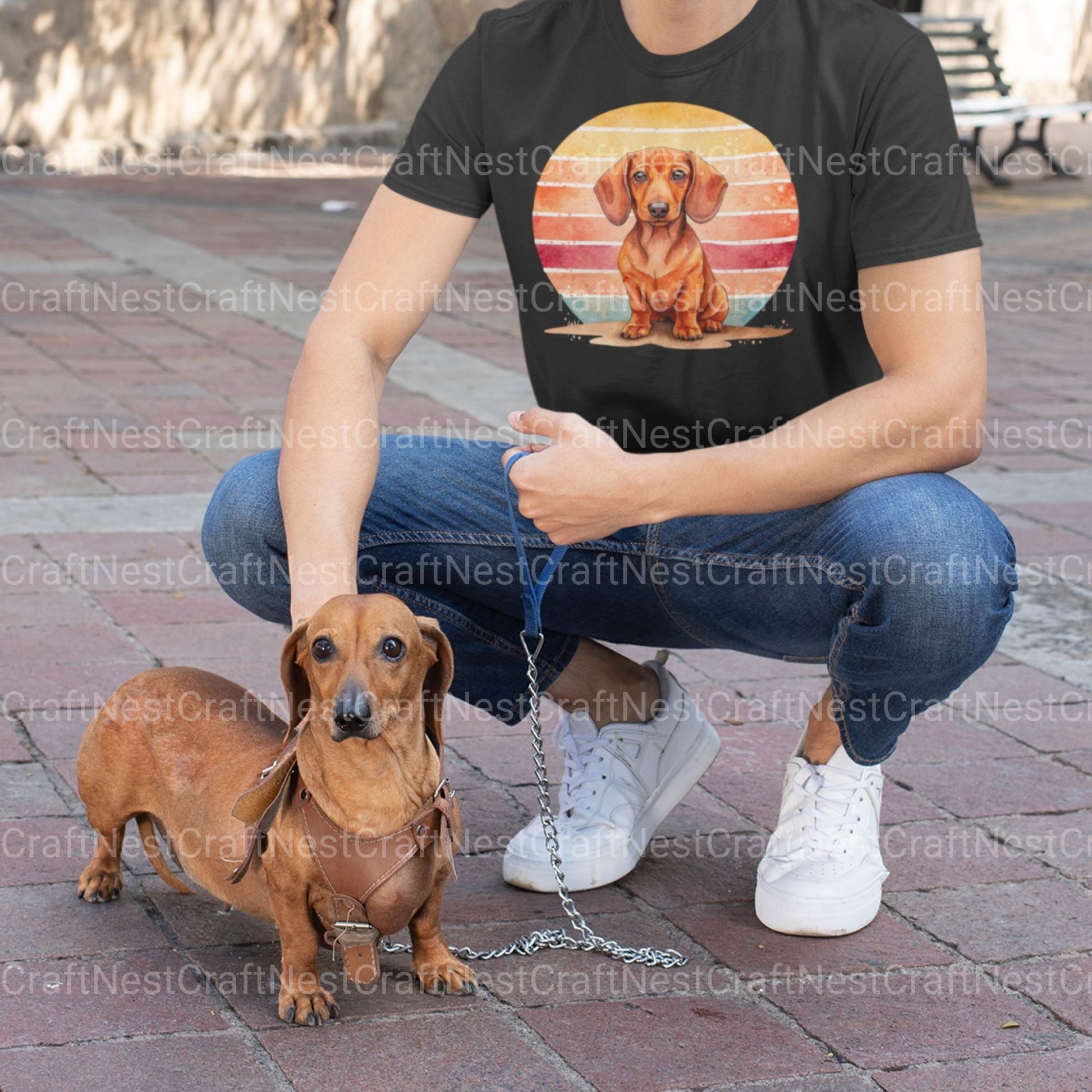 Dachshunds Vintage Sunset Clipart Bundle - CraftNest - Digital Crafting and Art