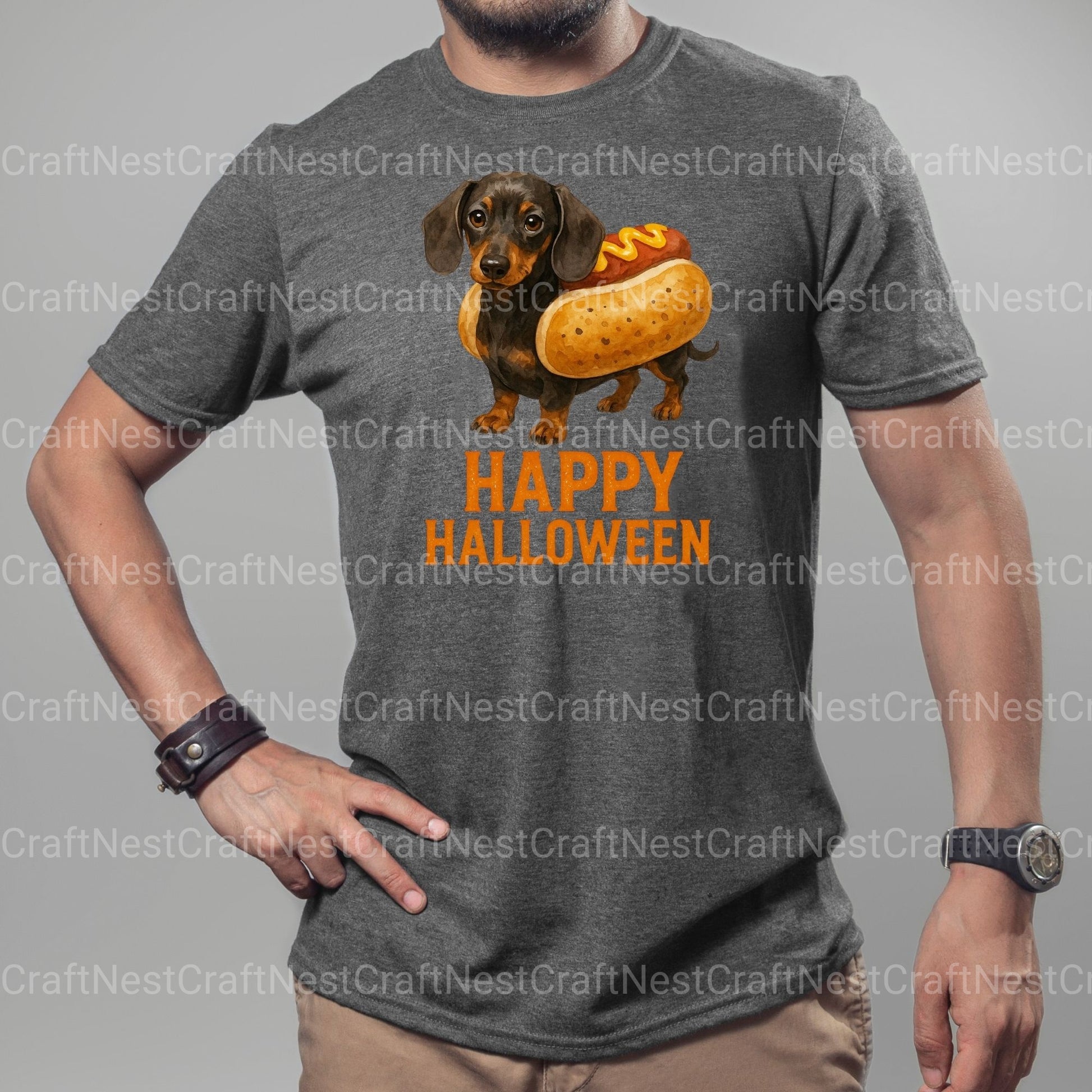 Dachshund Hotdog Mustard Halloween Clipart Bundle - CraftNest - Digital Crafting and Art