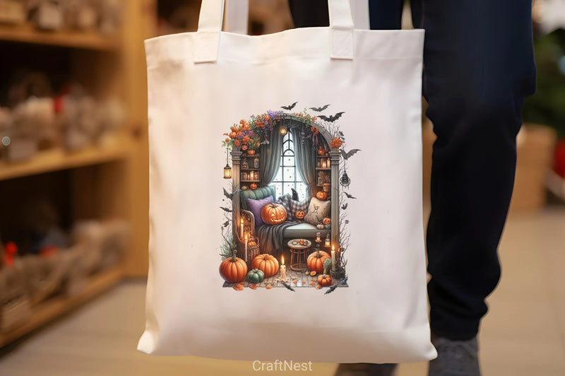 Halloween Rooms Clipart Bundle - CraftNest - Digital Crafting and Art