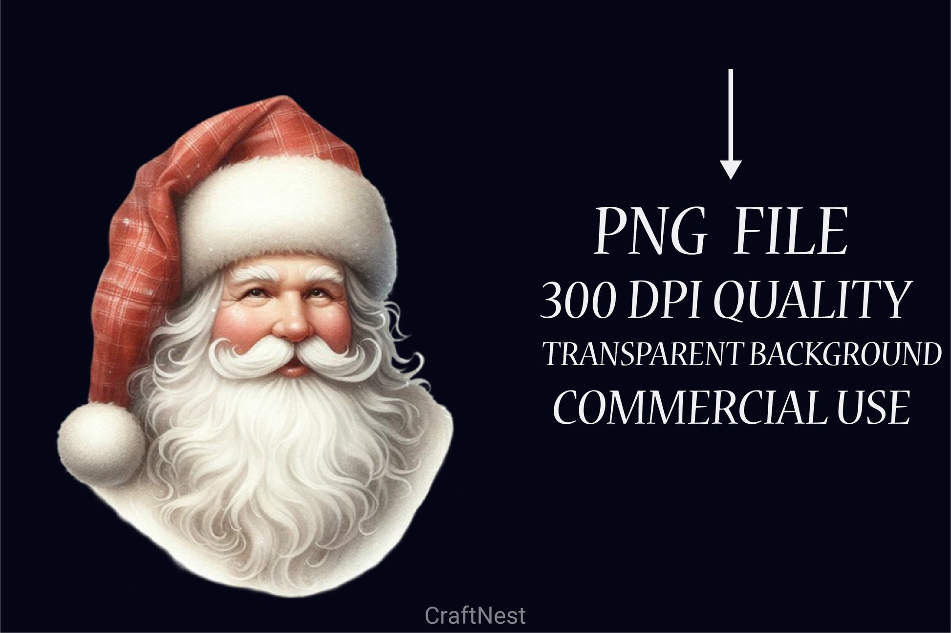 White Chic Christmas Clipart Bundle 24 - CraftNest - Digital Crafting and Art