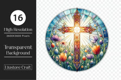 Stained Glass Christian Cross Clipart Bundle - CraftNest - Digital Crafting and Art