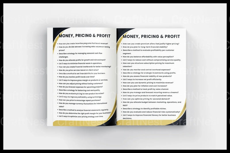Small Business Prompts Book for Entrepreneurs - CraftNest - Digital Crafting and Art