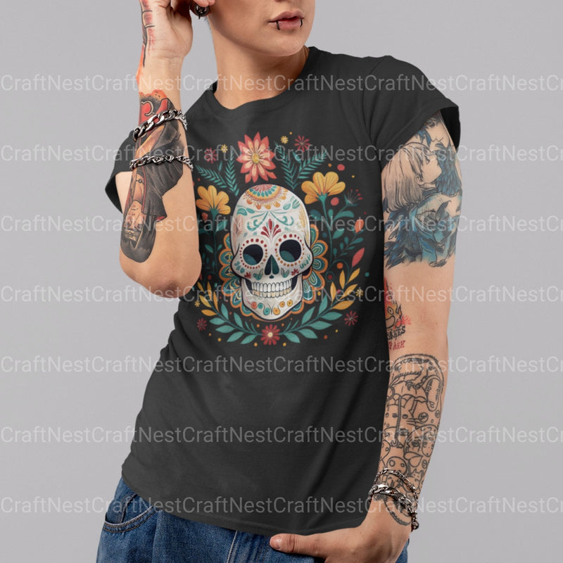 Mexican Floral Skulls Clipart Bundle - CraftNest - Digital Crafting and Art