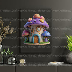 3D Mushroom Houses Clipart Bundle - CraftNest - Digital Crafting and Art