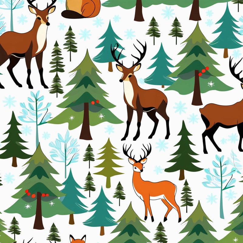 Winter Christmas Seamless Digital Paper - CraftNest - Digital Crafting and Art