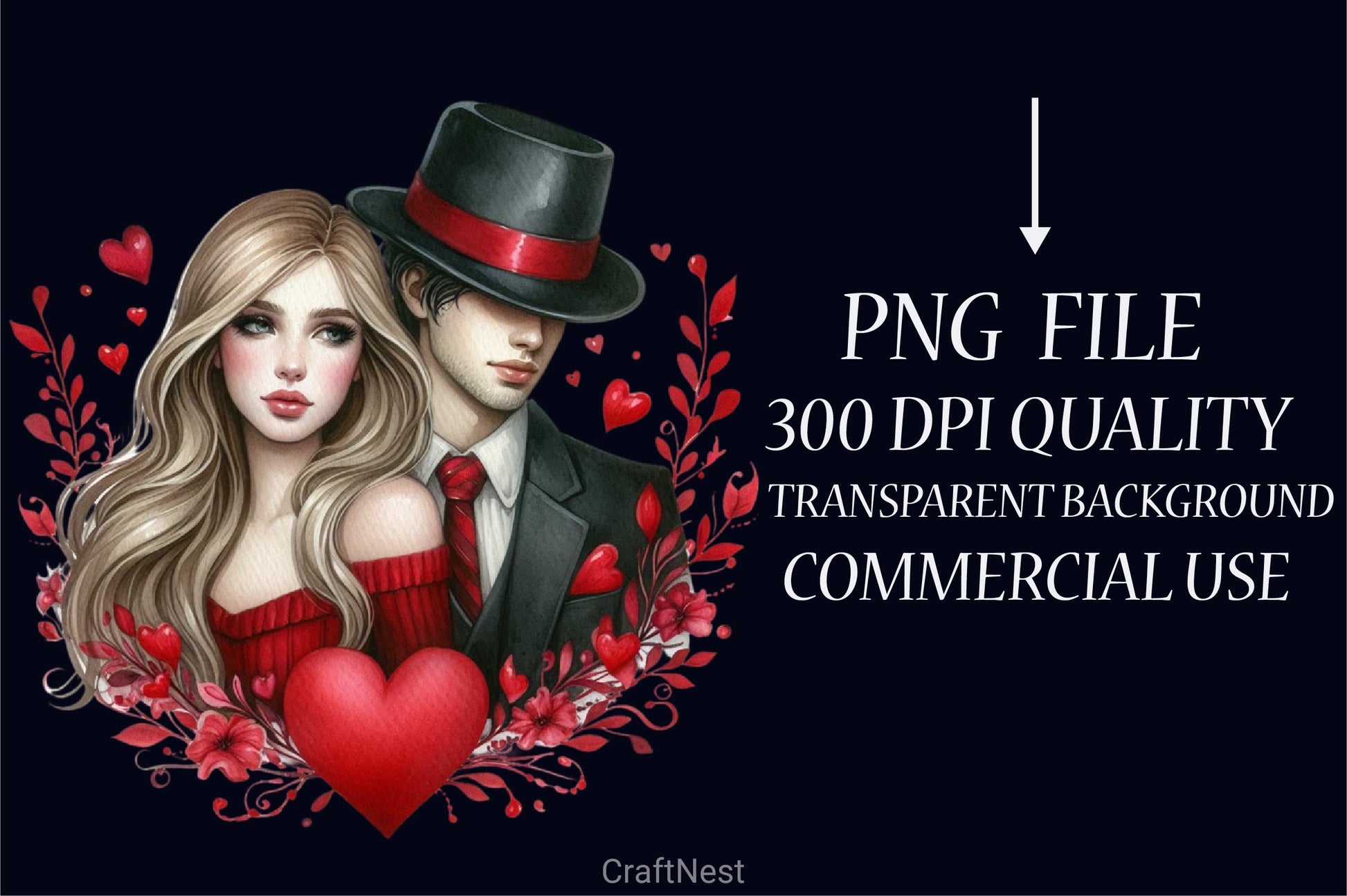 Valentine Romantic Couple Clipart Bundle 8 - CraftNest - Digital Crafting and Art