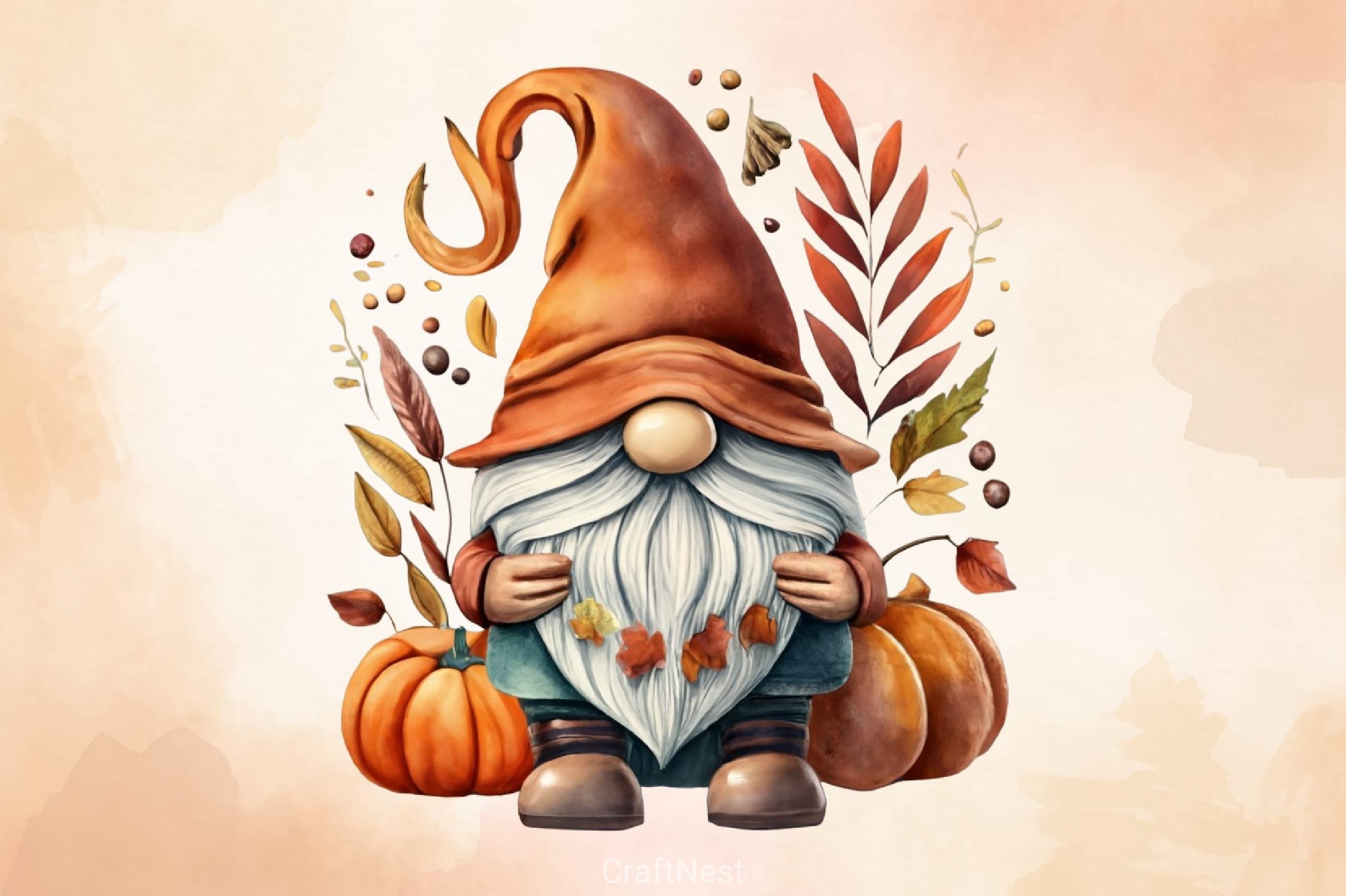 Autumn Gnome Clipart Bundle 3 - CraftNest - Digital Crafting and Art