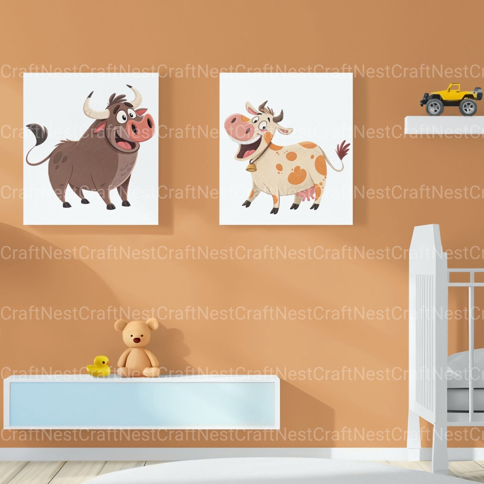 Farm Animals Quirky Clipart Bundle - CraftNest - Digital Crafting and Art