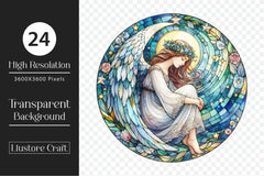 Stained Glass Angel Fairy Clipart Bundle - CraftNest - Digital Crafting and Art