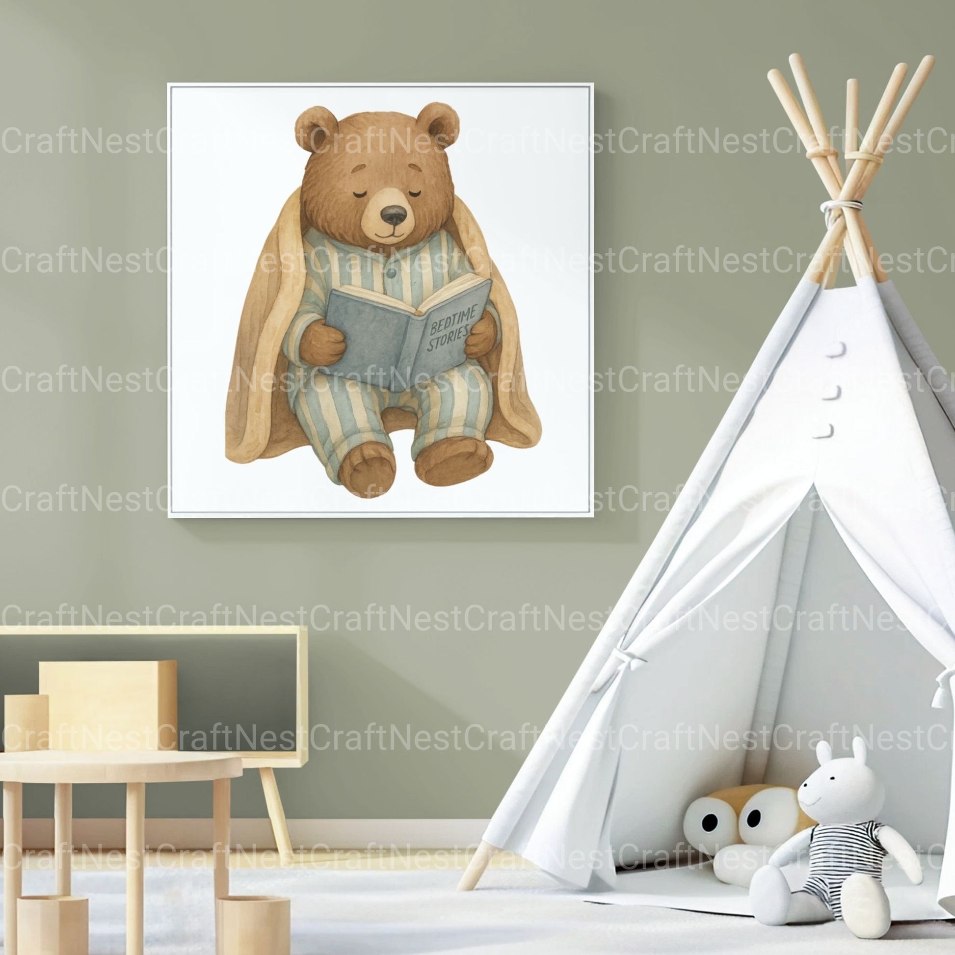 Woodland Animal Pjs 2 Clipart Bundle - CraftNest - Digital Crafting and Art