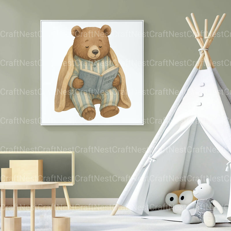 Woodland Animal Pjs 2 Clipart Bundle - CraftNest - Digital Crafting and Art