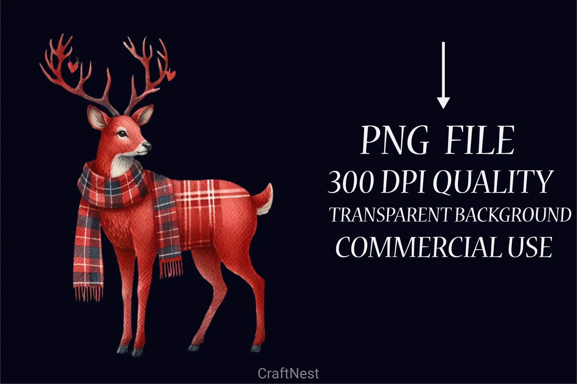 Deer Buffalo Plaid Clipart Bundle - CraftNest - Digital Crafting and Art