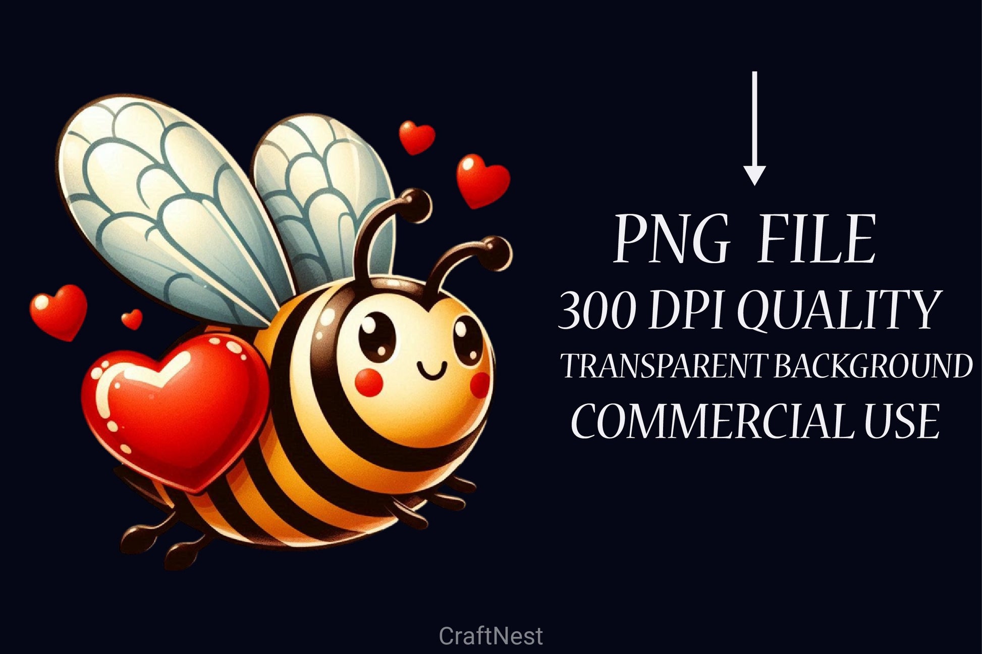 Valentine Bee Clipart Bundle - CraftNest - Digital Crafting and Art