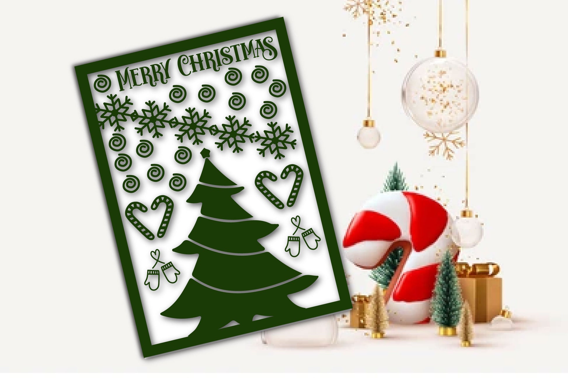 Merry Christmas Card SVG Bundle 2 - CraftNest - Digital Crafting and Art