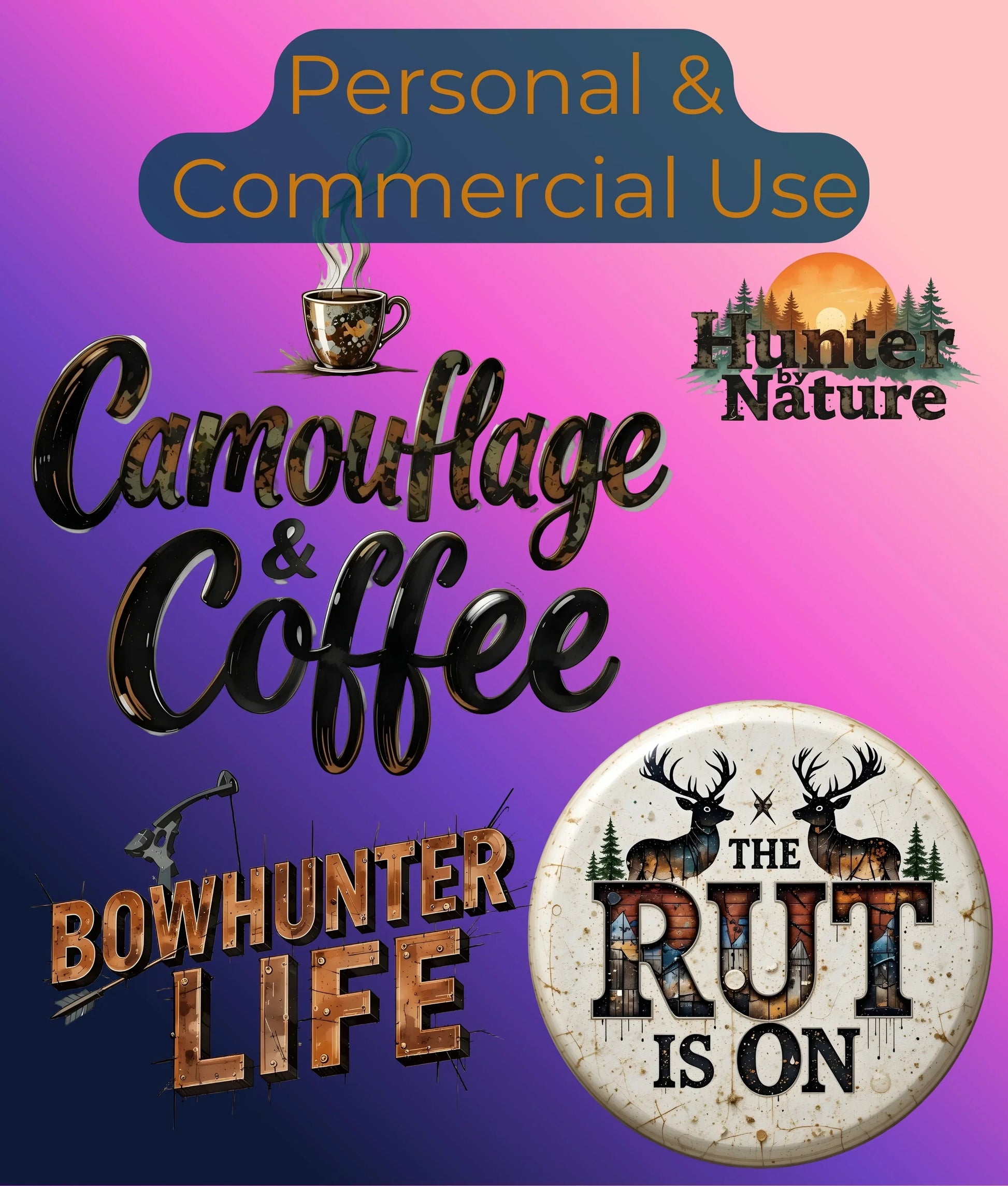 Hunting Season Clipart Bundle - CraftNest - Digital Crafting and Art