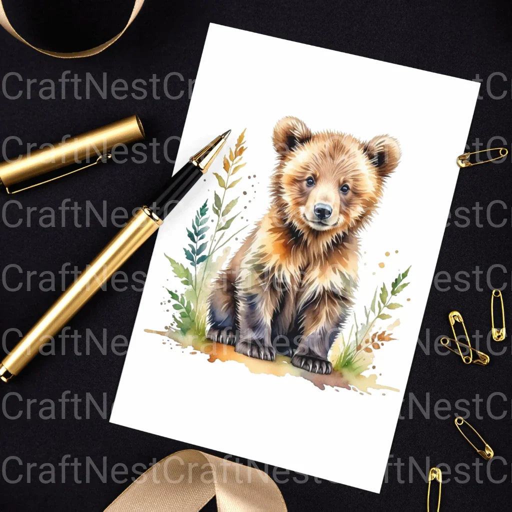 Cute Woodland Animals Clipart Bundle 2 - CraftNest - Digital Crafting and Art