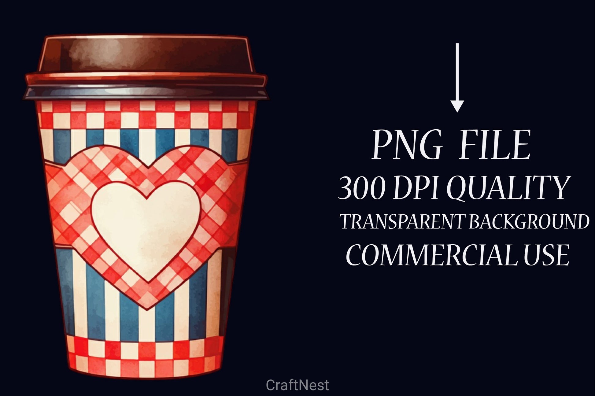 Christmas Plaid Coffee Cup Clipart Bundle - CraftNest - Digital Crafting and Art