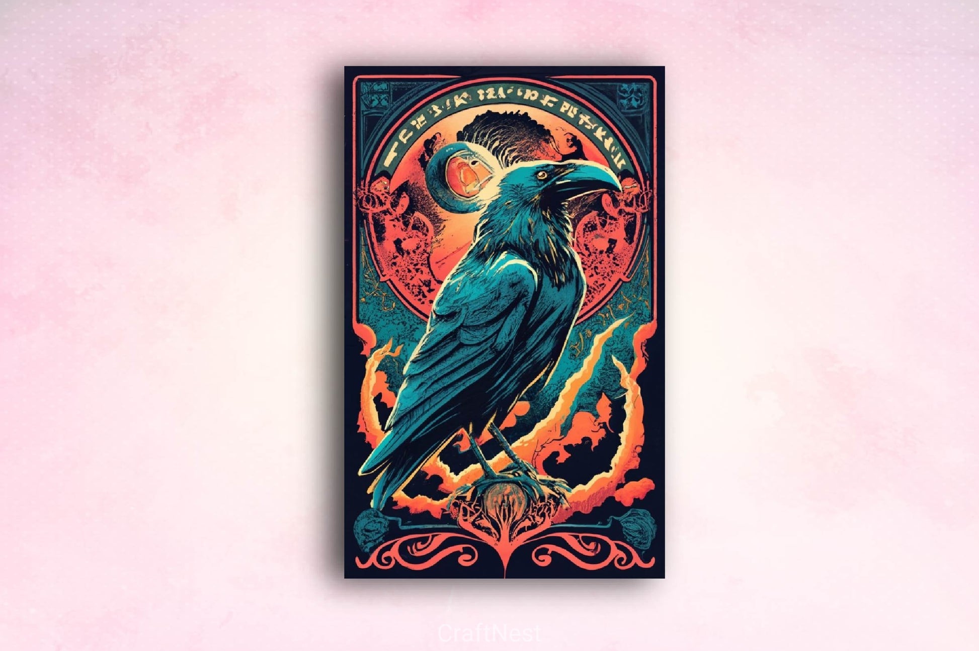 Art Nouveau Raven Clipart Bundle - CraftNest - Digital Crafting and Art