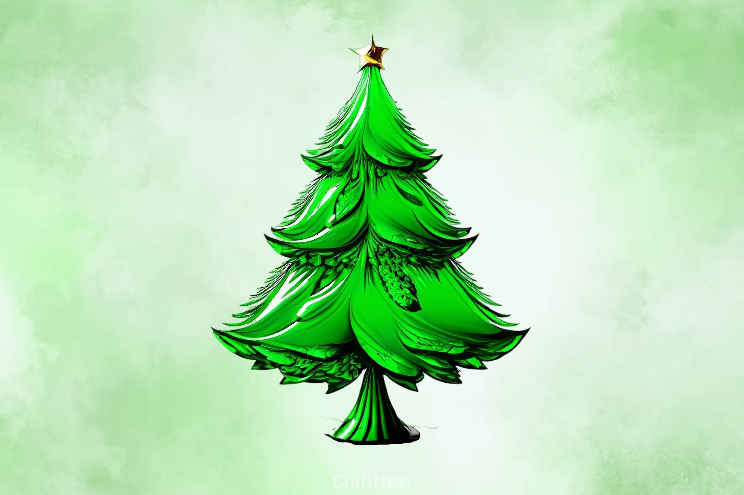 Green Glam Christmas Tree Clipart Bundle - CraftNest - Digital Crafting and Art