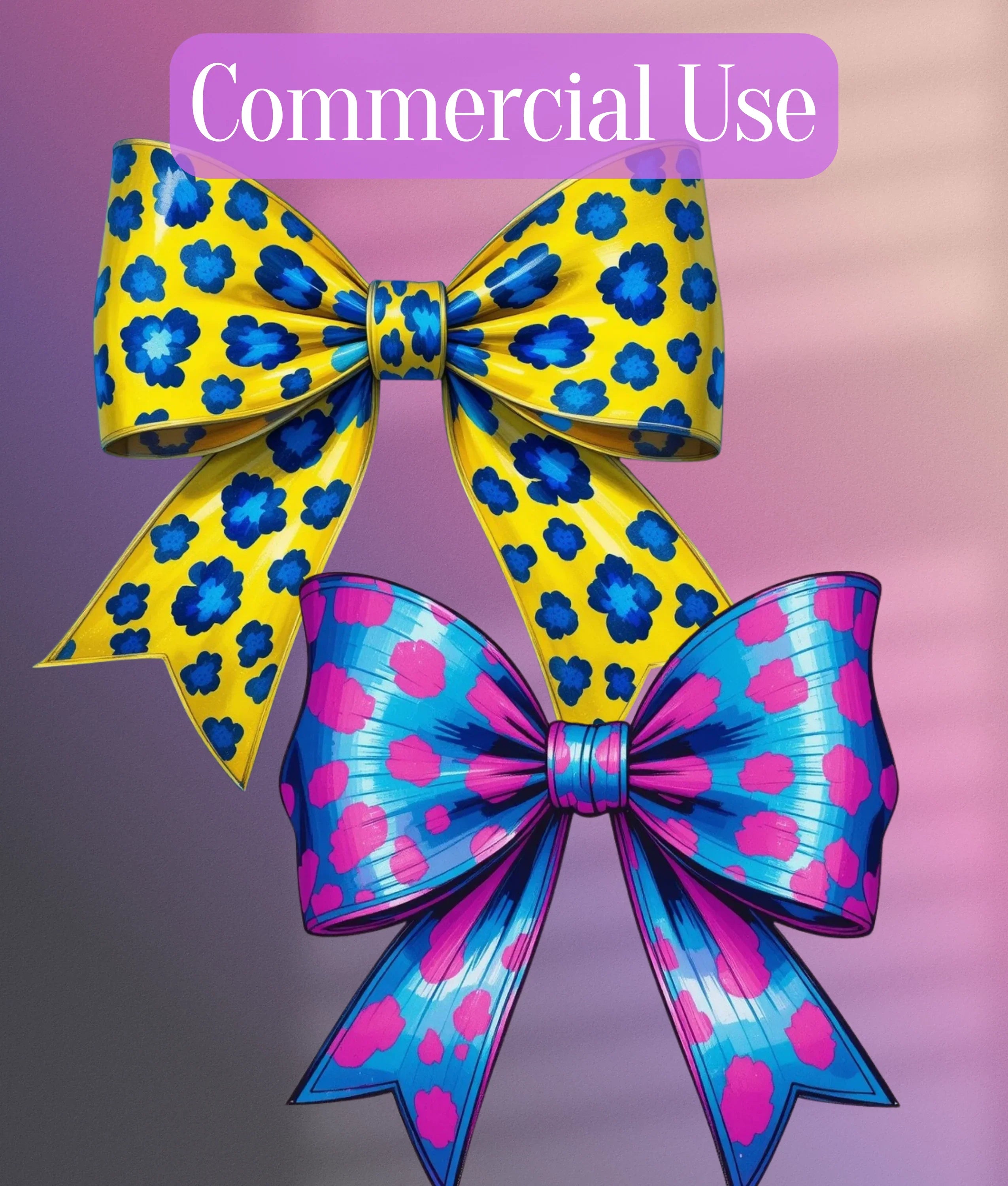 Neon Leopard Print Bow Clipart Bundle - CraftNest - Digital Crafting and Art