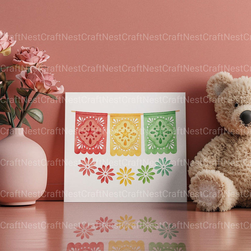 Papel Picado Banners Clipart Bundle - CraftNest - Digital Crafting and Art