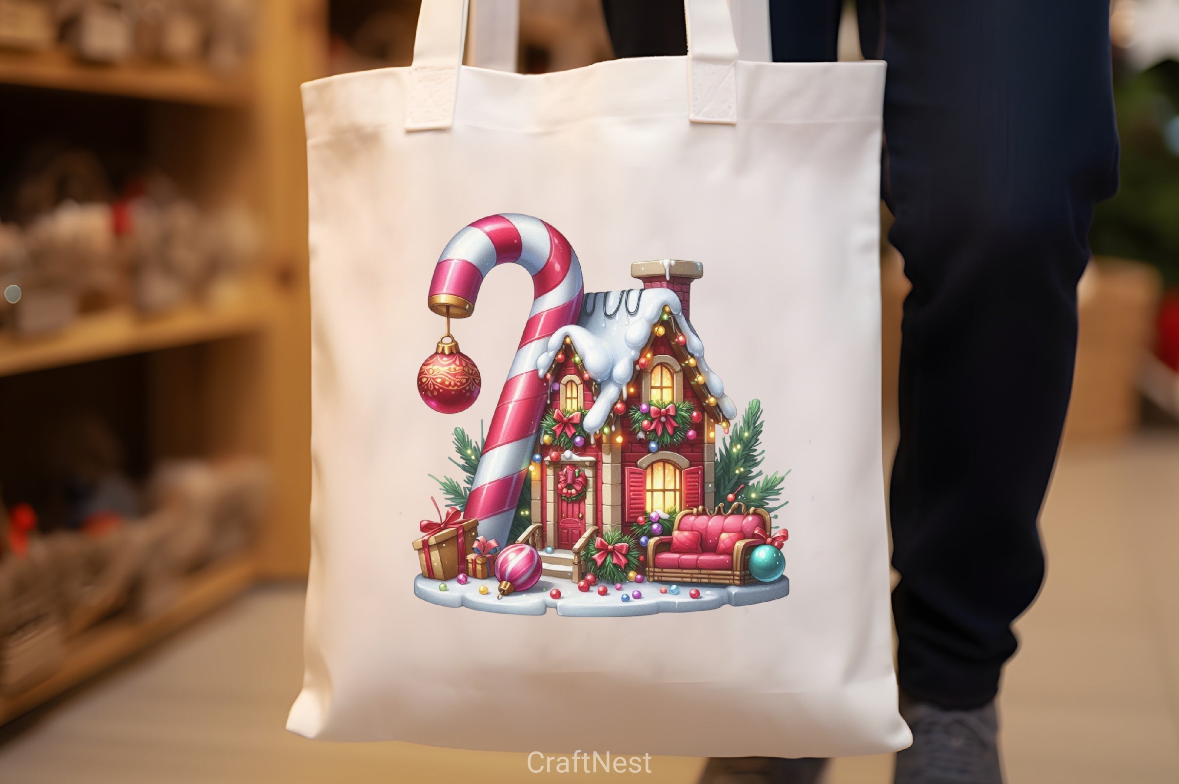 Candy Cane House Clipart Bundle - CraftNest - Digital Crafting and Art