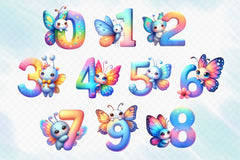 Cute Butterfly Alphabet Clipart Bundle - CraftNest - Digital Crafting and Art